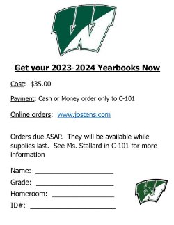 Middle School Yearbooks Are on Sale!!!